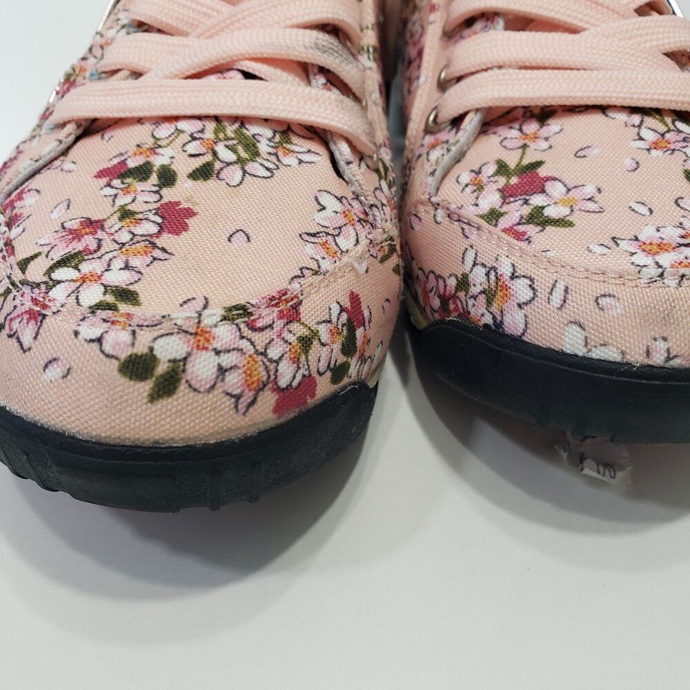 Therafit Floral Athletic Shoes Size 8 Women Pink Zip Cute Comfort - Picture 7 of 9